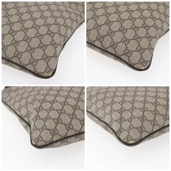 GUCCI GG Supreme Shoulder Bag PVC Beige Gold - Picture 16 of 16